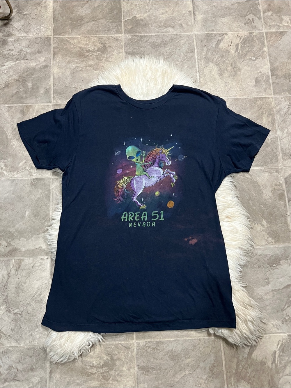 Area 51 Nevada Graphic Tee Shirt Alien Unicorn Design